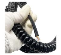 Coiled Spiral Mains Flex, 8 Core Spring Network Cable Twisted Pair Aluminum Shield Extension Cord Multiple Sizes(Strecth 12 meter)