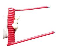 Coiled Spiral Power Cord, Coiled Mains Flex Curly Spring Cord, 15AWG 2 Cores Spiral Telescopic Cable Stretch 0.5 Meter Wire Retractable