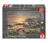 Coiled Spring Thomas Kinkade: Seaside Cottage (1000Pc) - Brand New And Sealed