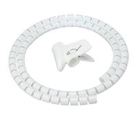 Coiled Tube Cable, 55~125? Flexible Cable Tidy Tube, Protector Cord Tubing Wire, Split Sleeving Cord, Wire Loom Tubing Cable for TV Computer Wire