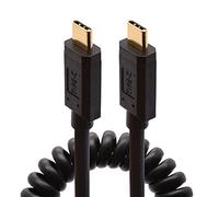 Coiled USB C Cable Extension, Spring Spiral USB 3.1 Type C Cord USB C Male to Male Extension Charging & Sync for Samsung S20+ S10 Note 10 Huawei Matebook Google Pixel etc (1.2 Meter/4 Feet)