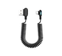 Coiled USB C Cable For Car, Retractable Type C Phone Charger Cable Fast Charger Lead Fors Smart Phones | Retractables Luminous | Retractable TypeCCord | For Trailer RV Truck Automotive Sedan Pickup
