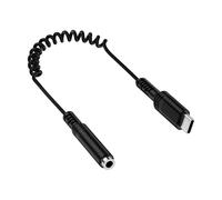 Coiled USB Type C to 3.5mm Audio Adapter for Samsung Galaxy Z Flip 7 6 5 Z Fold 7 6 5 S25 Edge S24 Ultra S23 A26 A36 A56,USB C to Aux Female Audio Dongle Cable Cord for Google Pixel 9a/9 Pro Fold/8/7
