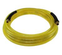 Coilhose Pneumatics PFE40254TY Flexeel Reinforced Polyurethane Air Hose, 1/4-Inch ID, 25-Foot Length with (2) 1/4-Inch MPT Reusable Strain Relief Fittings, Transparent Yellow by Coilhose Pneumatics
