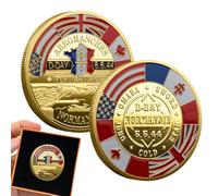 Coin-80th of the Norndy-D-Day , Historical Souvenir | World War II Souvenir War Memorial Collector's Item