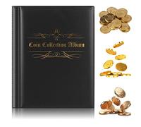 Coin Album Coin Collection Coins Scrapbook Folder: Nizirioo Coin Album Books 16 Page 480 Pockets World CoinPockets Coin Pockets Album Commemorative Coins of Accessories Collector's Gifts (Black)