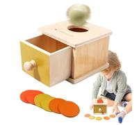 Coin And Ball Drop Box - Early Learning Activity Toy | Sensory Skills Development For Preschool | Shape Sorting Drawer Box For | Fine Motor Sensory Toy | 1-year-old Matching Game