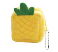 Coin Bag Fruit Shape Wallet Cash Small Change Zipper Wallet Pendant Headset Pouch for Teen Girl Women Crystal Super Soft Fabric
