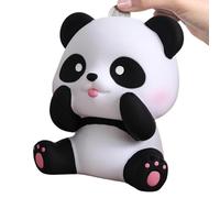 Coin Bank | Panda Theme Money Box for Kids and Adults, Cartoon Character with Wide Opening Design for Study Room Bookcase Dorm Living Room Bedside Table