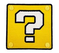 Coin Block ? Patch Embroidered Iron on Badge Applique Costume Mario Kart / Snes / Mario World / Super Mario Brothers / Mario Allstars Cosplay