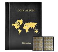 Coin Book - Coin Collection Storage Book Holder, Reusable Storage Storage Organizer for Silver Eagles, Bronze Gold Coins, Silver Coins, Medals, Badges Pockets