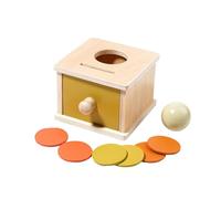 Coin Box Toddler Toy - Montessoři Wooden Drawer Toy | Toddĺers Montessoři Coin Box | Early Learning Educational Toys, Shape Sorting & Matching Game For 1-Year-Olds