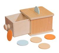 Coin Box Toy - Object Permijnce Learning Toy, Wooden Ball | Cute Reliable Baby Development Materials, Fine Motor Activities Educational Toys for Babies and