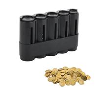 Coin Box with 5 Compartments, Change Sorter, Coin Sorter with Quick Fixation, Change Storage, Coin Box for 2 €, 1 €, 50 Cent, 20 Cents and 10 Cent, Robust Plastic Design