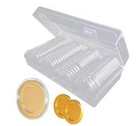 Coin Capsules - Coin Case | Coin Collection Box | Coin Collection Holder | 40 mm Coîn Protectors With A Boxes For Collectors | 60 Pieces Dollar Côin Cases | Professional Côin Storage Case Boxes