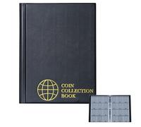 Coin Cardboard Holder Album - 120 Pockets Coin Flip(2"x2") Folder Storage Book Collection Supplies CS4312BK