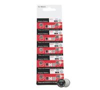 Coin Cell Battery Pack - Small Round 1.55V Variety, 10 Piece High Capacity Disc, Lithium Replacement, Shelf Life Years, Button Top Terminal | Container For Calculators Digital Watch