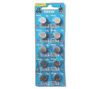 Coin Cell Watch Battery LR1131 AG10 Pack of 10 1.5V Silver Button Cell Long-Life