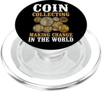 Coin Collecting Making Change In The World Pun Hobby PopSockets PopGrip for MagSafe