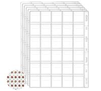 Coin Collecting Pages, 6 Sheet 30 Pockets per Sheet, Standard Coin Pocket Inserts for Organizing Displaying Coin Collections, Durable Clear Collecting Sleeves for Hobbyists