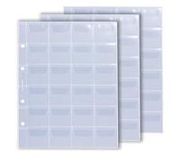 Coin Collecting Sheets - variable Pockets Pages - Coin Collection Holders Sets (24 Pockets up to Ø40mm, 10 Sheets)