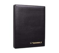 Coin Collection Album - 50p £1 £2 A-Z 10 pence 10p Storage Binder - Mini Handy Pocket Collecting Holder - Protect and Store 120 Coins - Original SCHULZ Coin Album in Black