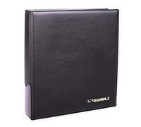 Coin Collection Album - 50p £1 £2 Storage Binder - Collecting Holder - Protect and Store 200 Coins - Original SCHULZ Coin Album in Black