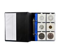 Coin Collection Album in Cardboard Coin Cases 120 Pockets 50mm x 50mm Small Binder with 20 Sheets