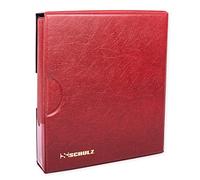 Coin Collection Album With Sleeve Cover - 50p £1 £2 Collecting Holder - Storage Binder Protect and Store For 200 Coins - SCHULZ Coin Album Red