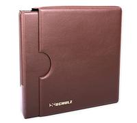 Coin Collection Album With Sleeve / Cover - 50p £1 £2 Crown Storage Binder For 221 Coins - Collecting Holder Protect And Store SCHULZ Coin Album Brown