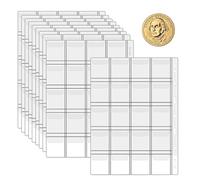Coin Collection Book - 2.36 Inch Holder Album, Transparent Currency Folder, Portable Stamp Folder with Transparent Sheets | Archival Accessories for Collectors Who Want Organised Preservation and