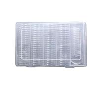Coin Collection Holder, 100 Pieces Display Organizer, Silver Dollar Storage Case for Collectors, Silver Eagles, Quarters, Tokens, Souvenirs, Protective Decor Box for Home 18.5x12x3.8cm