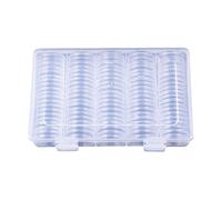 Coin Collection Holder - 27mm Protector Case for Display with Gasket Insert, Clear Protective Storage Box for Collectors, Auction Exhibitions, Living Room Showcase, Museum Presentations