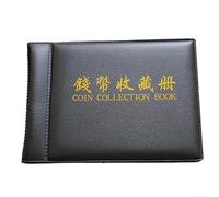 Coin Collector's Album with 60 Pockets, Ideal for Storing Badges, Tokens and Medals, Easy to Use (black)