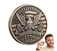 Coin - Commemorative Token Standard Diameter | Artistic Element Made of Transparent Acrylic for the 50th , 45 g, Classic Souvenir 'Anniversaries'