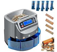 Coin Counter Machine, Coin Sorter Machine with LCD Display, 500 Coins Capacity Automatic Coin Sorter and Wrapper Machine, Sorts up to 270 Coins/min, Change Counter for USD Coin 1￠ 5￠ 10￠ 25￠ $1