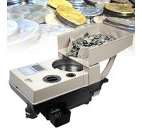 Coin Counter Machine, Electronic Coin Sorting with Control Panel, 1500 Coins/Minute Speed, 2000 Coins Hopper Capacity, Money Counting Device