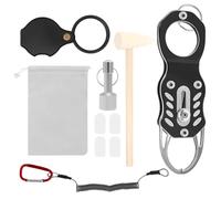 Coin Detection Kit - 4.72in Testing Set, Magnifyings Glass, Pliers With Compact Case | Numismatic Verification Tool, Collector Hobby Accessory, Family Friends Adults, Professional Evaluation, Portable
