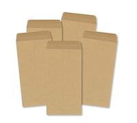 Coin Envelopes, 100 Pack Kraft Seed Envelopes, Small Parts Envelopes with Gummed Seal, 2.25 x 3.5 Inches