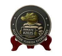 Coin for Collectors, Novelty Alligator Coin with Decorative Design, Collectible for Home Display, Marine Enthusiasts, Kids, History Buffs, Art Lovers, Florida Fans, Women, Men, Collector