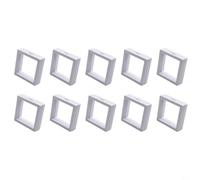 Coin Frame Penny 70x70mm Plastic 3D Floating Display Holder for Medals, Jewelry, Stamps, Casino Chips and Souvenirs, Set of 10 Clear Display Cases for Collectibles (white)