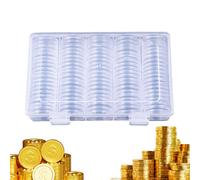 Coin Holder - 27mm Coin Box with Protective Gasket for Safe Storage, Organizer and Display, Keeps Secure for Home, Travel, Living Room, Bedroom, Auction, Exhibition, Collection Use