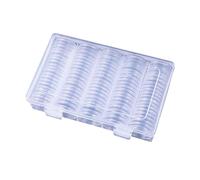 Coin Holder - 27mm Coin Storage Box for Collection, Display with Protective Gasket, Organizer Case for Home, Travel, Auction, Exhibition, Living Room, Bedroom Use, 4.02x1.42x6.57 inches