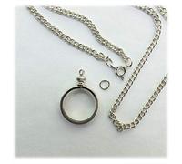 Coin Holder Bezel Penny USA 1 Cent Silver Tone Link Necklace 20" Chain Kit Parts
