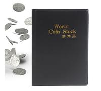 Coin Holder, Coin Collection Book for History Class, 120 Pockets Storage Organizer with School Project, Pocket Pages for Museum Display, Cultural Preservation, and Birthday, 5.91 x 4.33 Inches