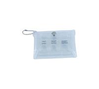 Coin Holder Coin Sorting Plastic Box, Coin Card Slot Coin Clip Transparent Coin Purse,Portable Coin Storage with Bead Chain, Transparent