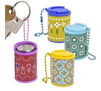 Coin Keychain Holder Pocket Size Money Jar