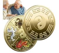 Coin - Metal with Tai chi Designs, Old Commemorative | Decorations China Cool Coi