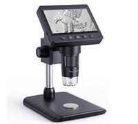 Coin Microscope-LCD Digital Microscope 500X, 1080P Coin Magnifier for Error Coins with 8 Adjustable LED Lights, PC View, Compatible with MacOS Windows-Black