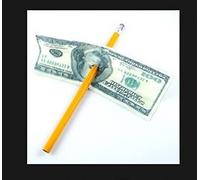 Coin&Money Tricks Misled Pencil Through Bill - Magic Trick